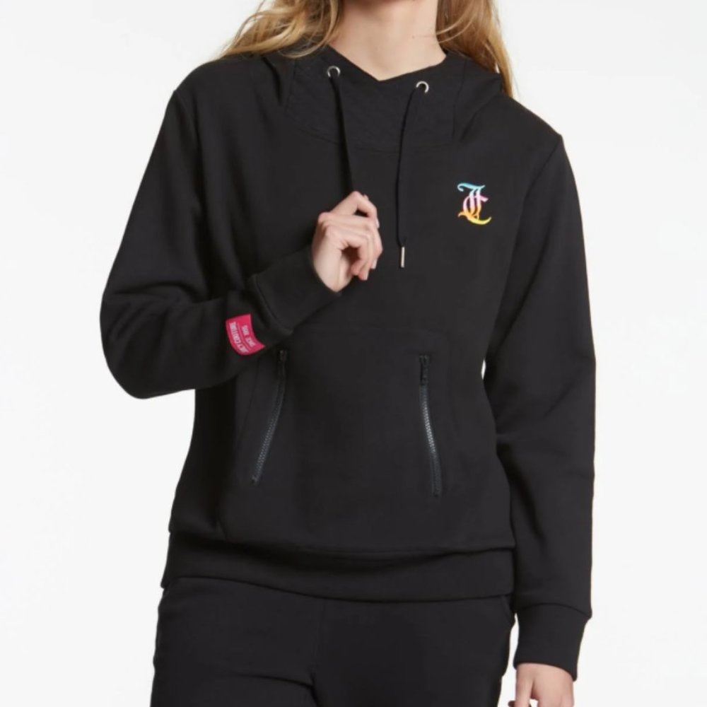 NWT! Juicy Couture Women's Terry Mask Hoodie Black Medium